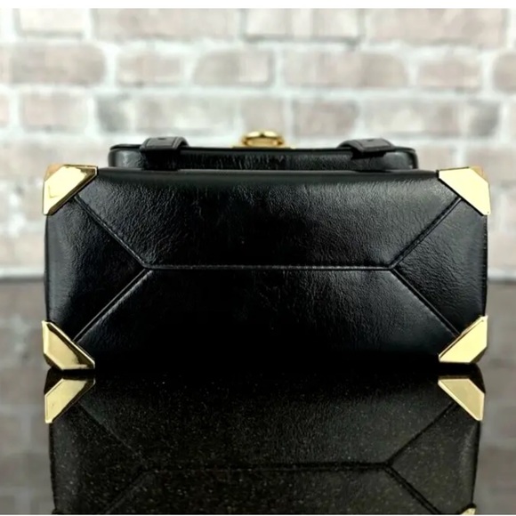 MICHAEL KORS MANHATTAN MEDIUM SATCHEL CROSSBODY SHOULDER BAG $598 Black - Picture 7 of 7